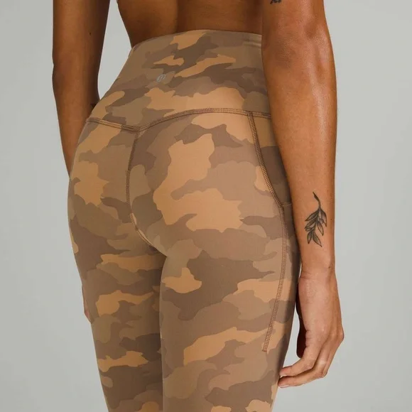 Lululemon Align High-Rise Pant with Pockets 25" Heritage 365 Camo Beige Multi- 4 - Picture 4 of 13